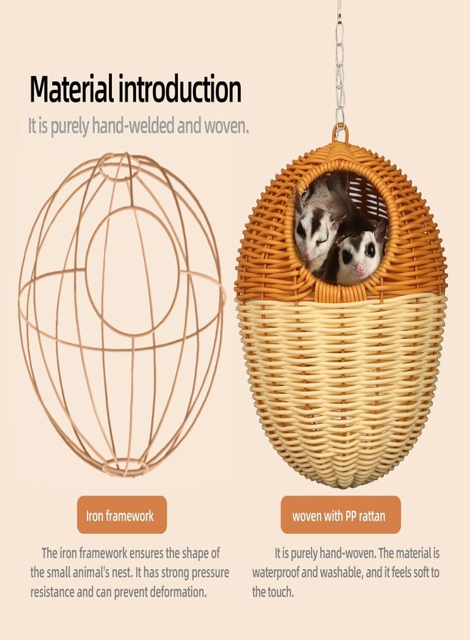 HardcorePet Sugar Glider Hammock, Acorn Shaped Bird Bed with Supporting Cotton nest, Universal in All Seasons, Suitable for Rats, Chipmunks, Squirrels and Parrots. - Image 3